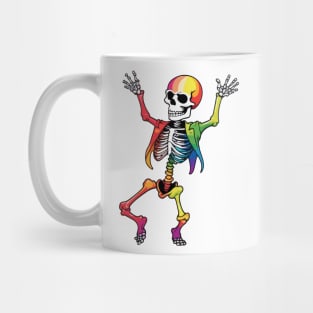 Dancing Skeleton Rainbow Mug